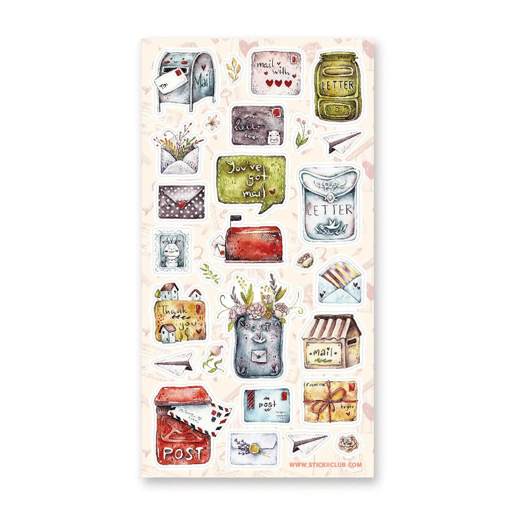 Watercolor Letters - Sticker Sheet