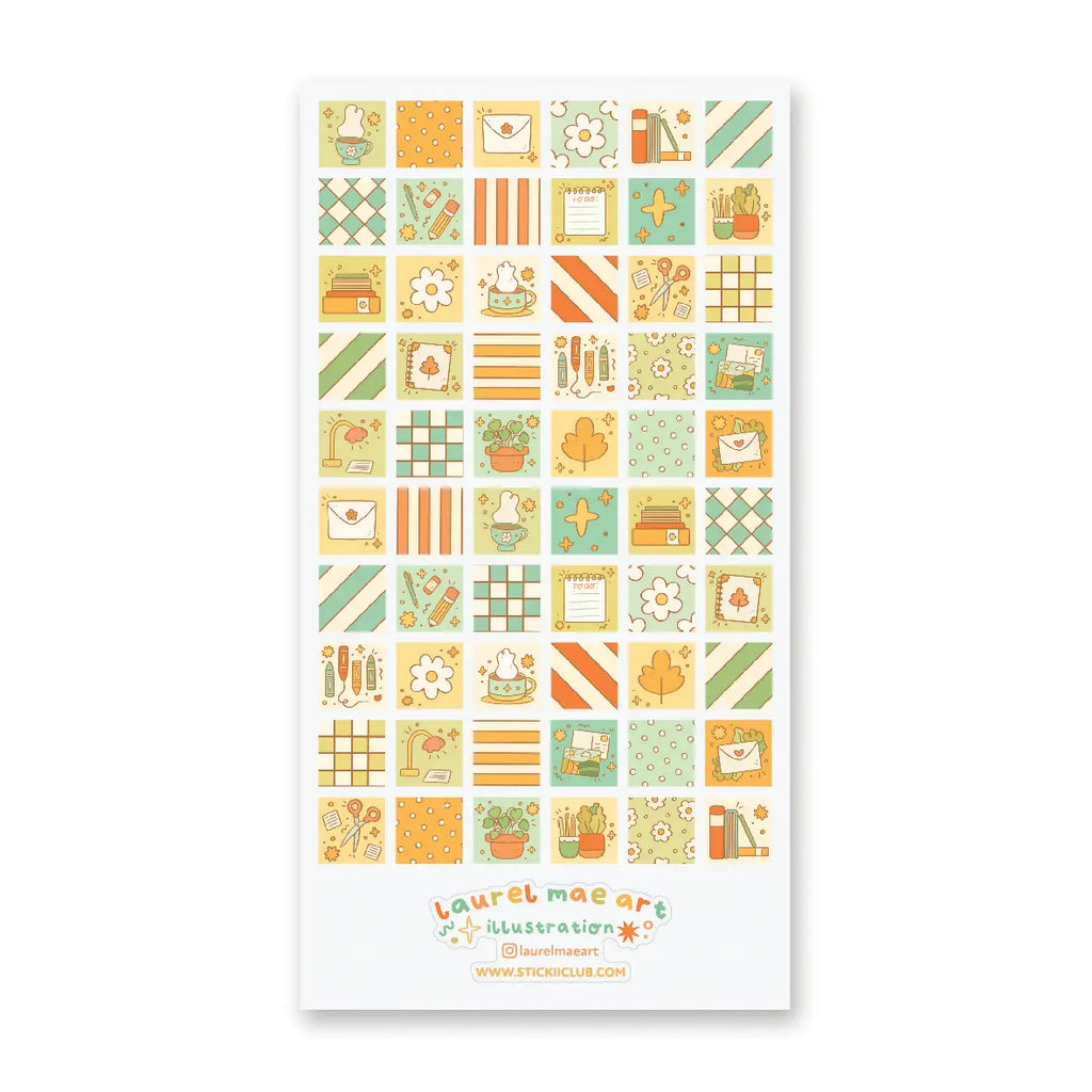 Cozy Desk Patchwork - Sticker Sheet